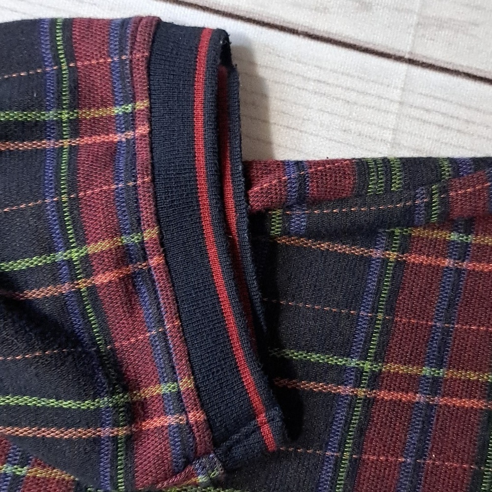 Dockers Golf Multicolor Plaid Polo Shirt Size Medium - Picture 7 of 11